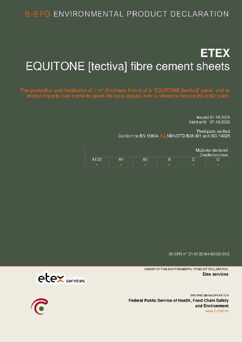 Environmental Asset Declaration EQUITONE [tectiva] 