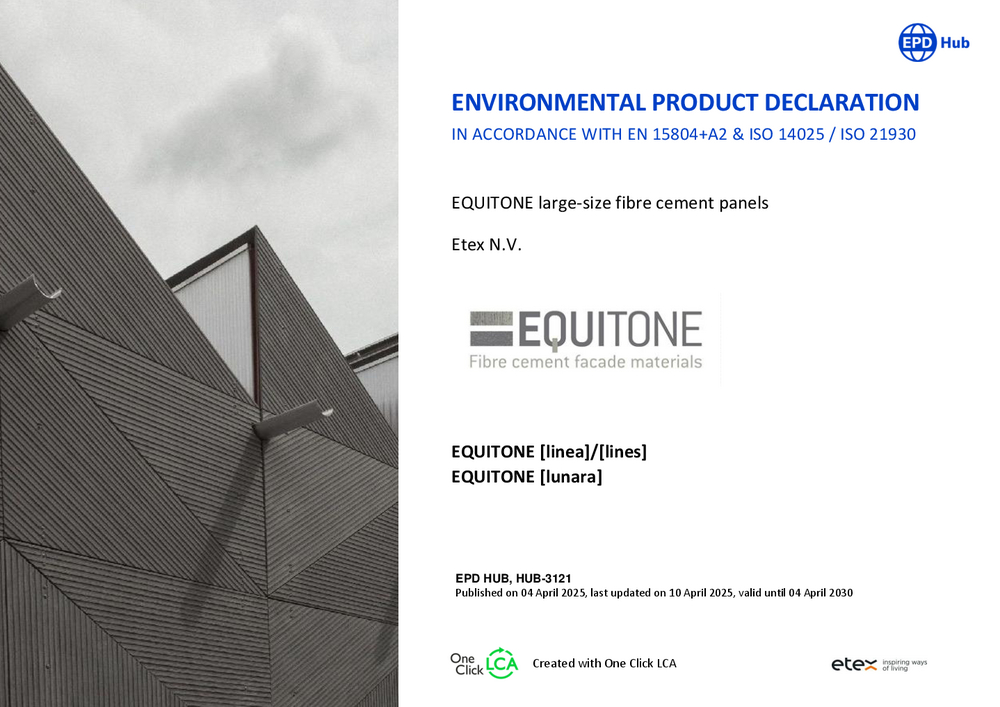 EPD EQUITONE [linea] & [lunara]