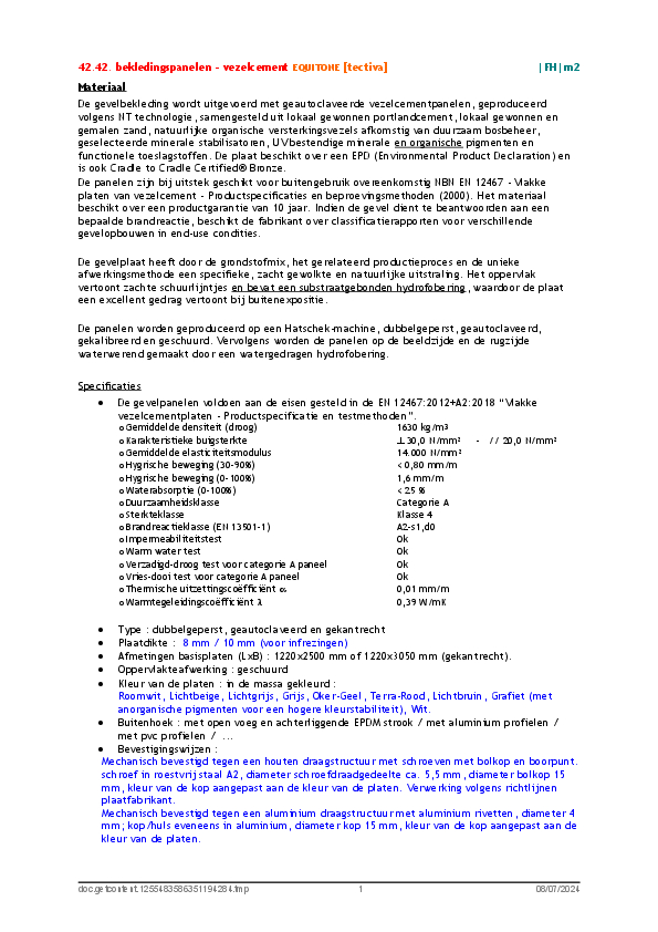 EQUITONE [tectiva] Bestektekst