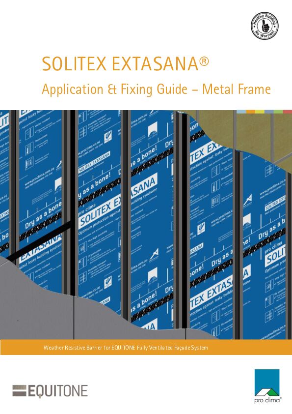 Pro clima S-E application guide fixing to metal frame