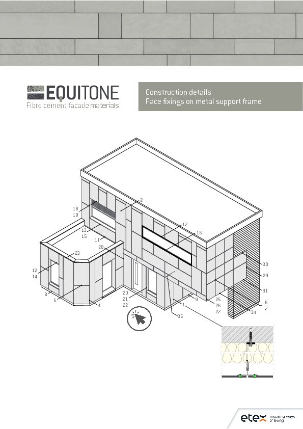 EQUITONE face fixing to metal frame support