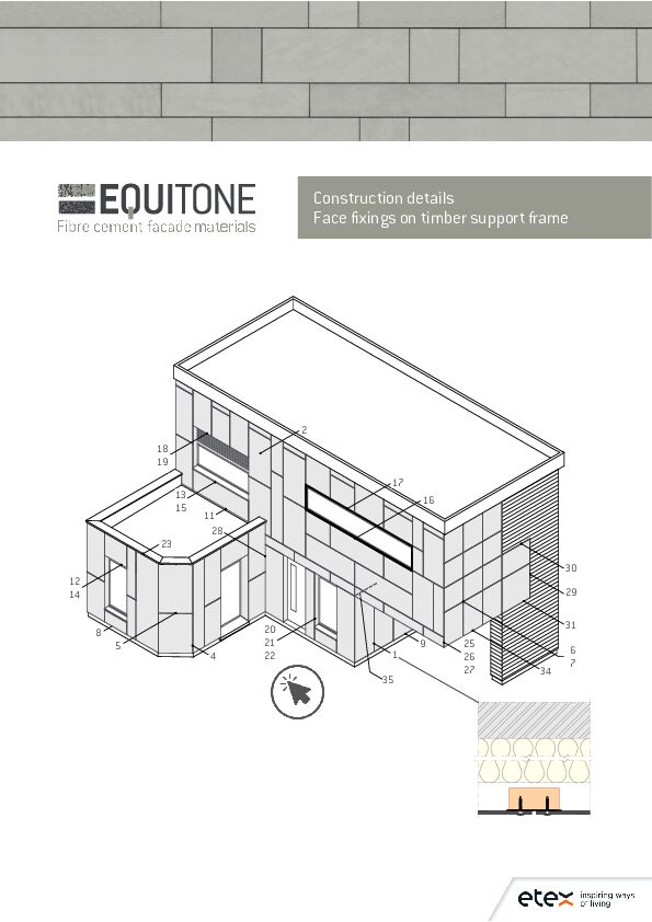 EQUITONE face fixing to timber frame support